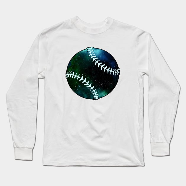 Baseball Space Long Sleeve T-Shirt by SpHu24